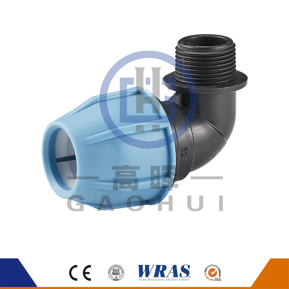 Round Head PP Male elbow P-020